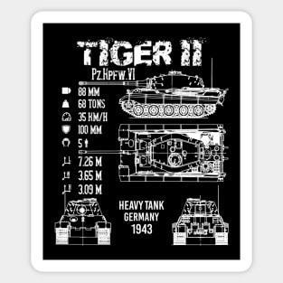 Tiger II Tank Specifications Sticker